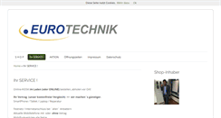 Desktop Screenshot of eurotechnik-telecenter.de